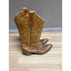 Circle G Brown Leather Embroidered Western Cowboy Boots‎ Women's Size 10M